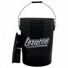 Прозрачное ведро для мойки автомобилей с сепаратором (чёрное) 20л LERATON BUCKET BW1