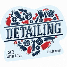 Стикер «Detailing. Car with love» LERATON